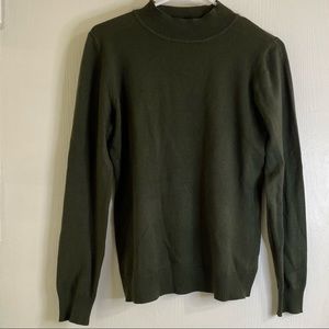 Green Mock Neck Sweater